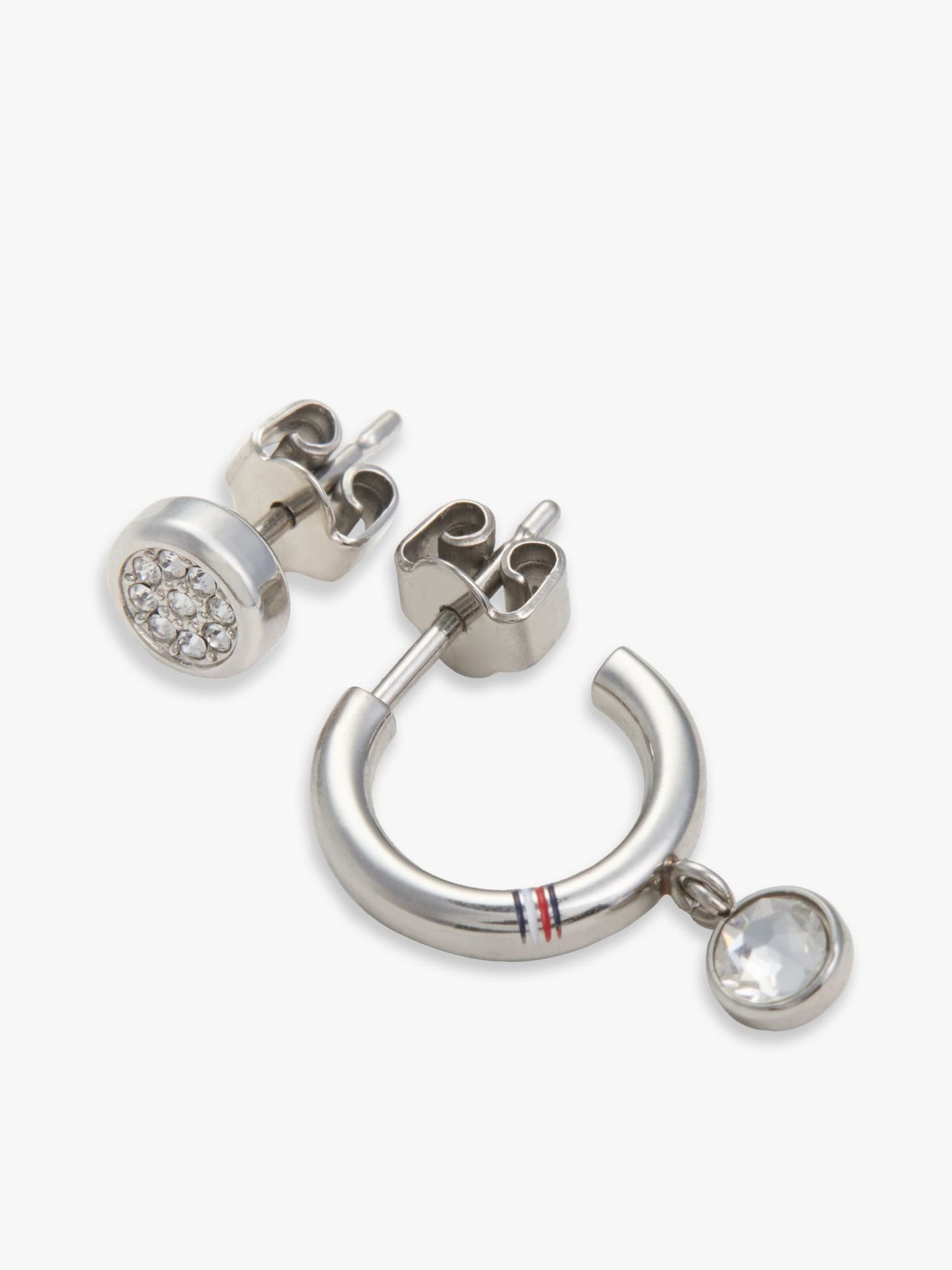 Tommy Hilfiger Crystal Accent Hoop & Stud Earring Set