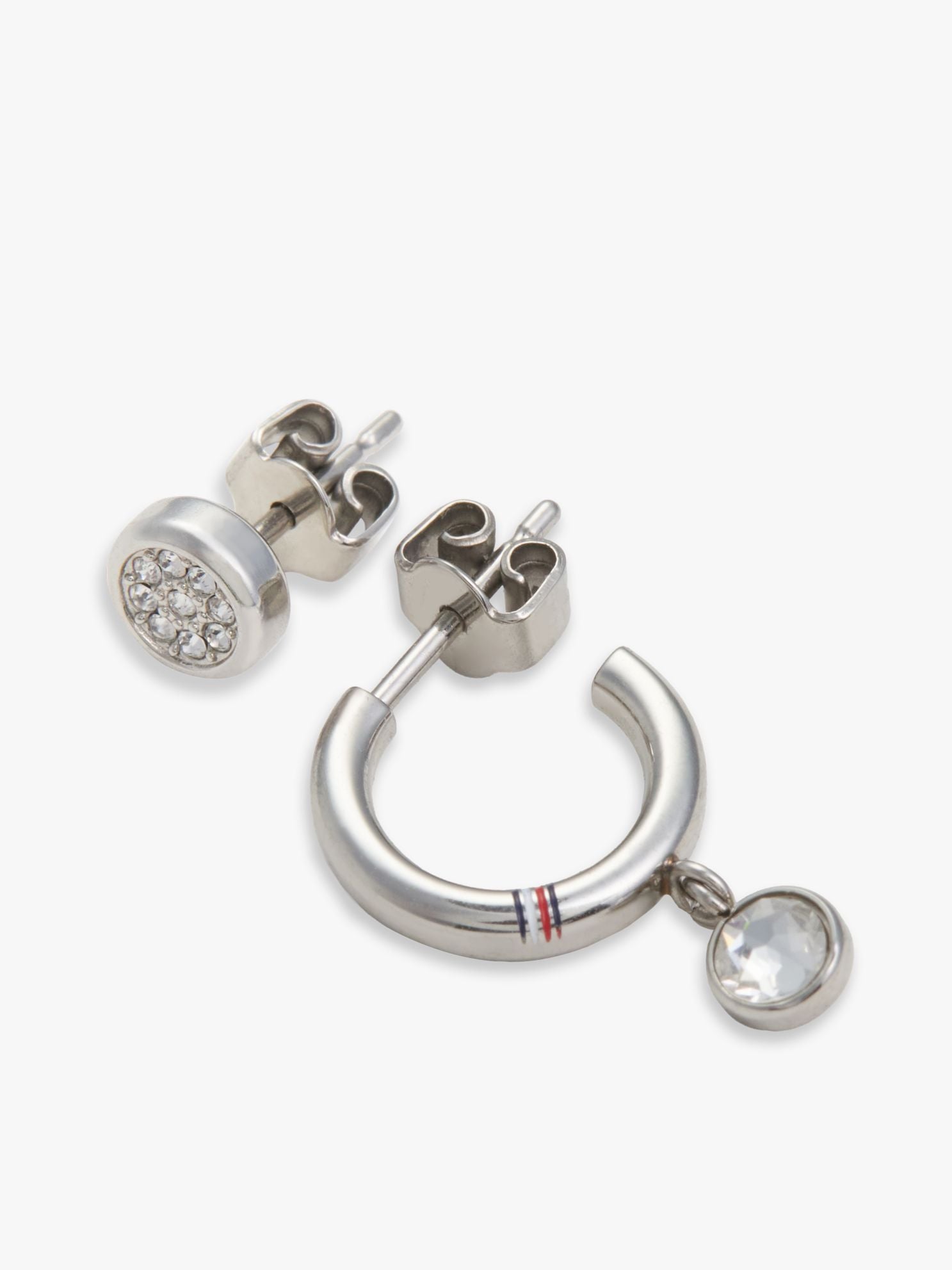 Tommy Hilfiger Crystal Accent Hoop & Stud Earring Set