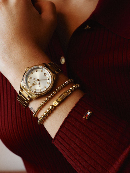 Tommy Hilfiger Monotype Metal Bead Bracelet