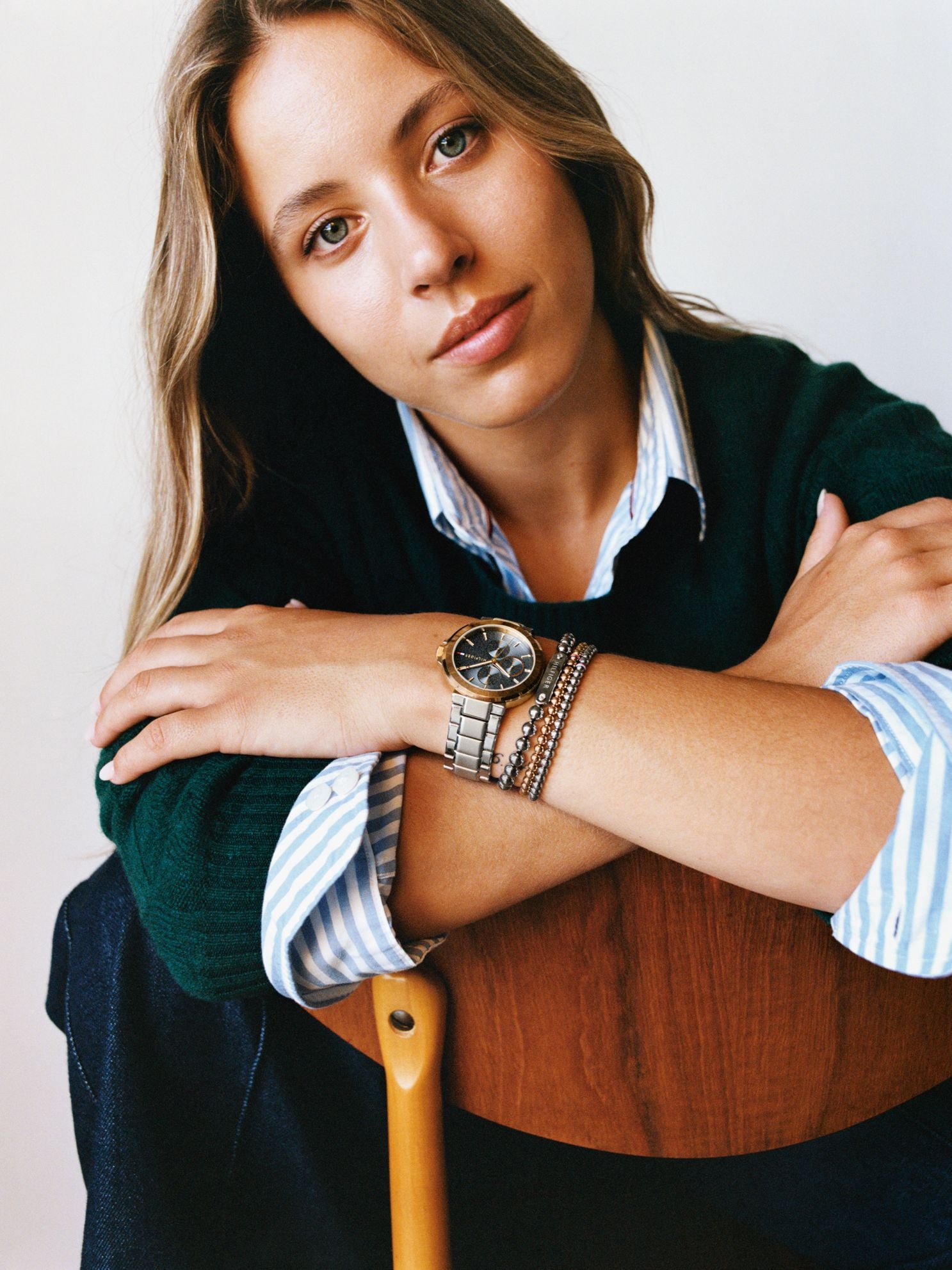 Tommy Hilfiger Monotype Metal Bead Bracelet