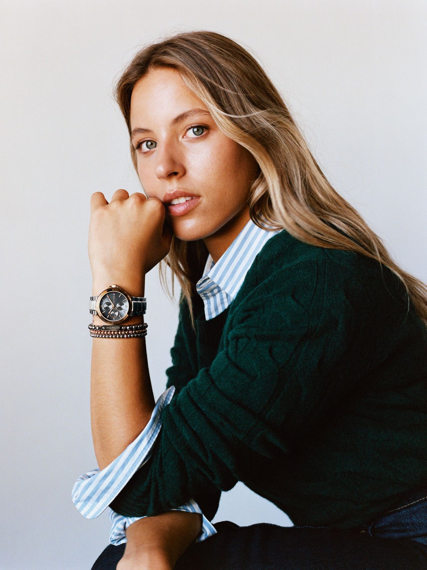 Tommy Hilfiger Monotype Metal Bead Bracelet