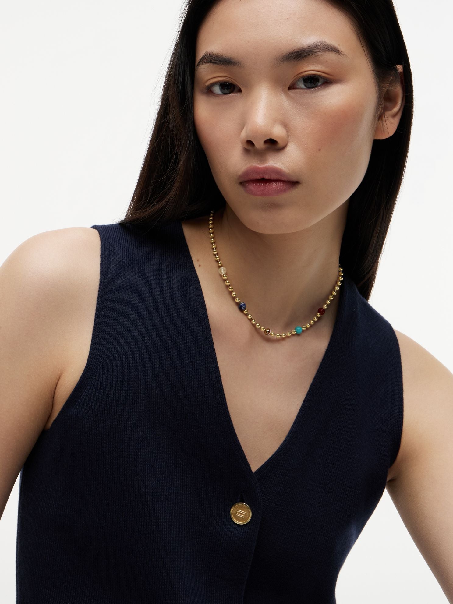Tommy Hilfiger Boho Multicolor Beaded Necklace