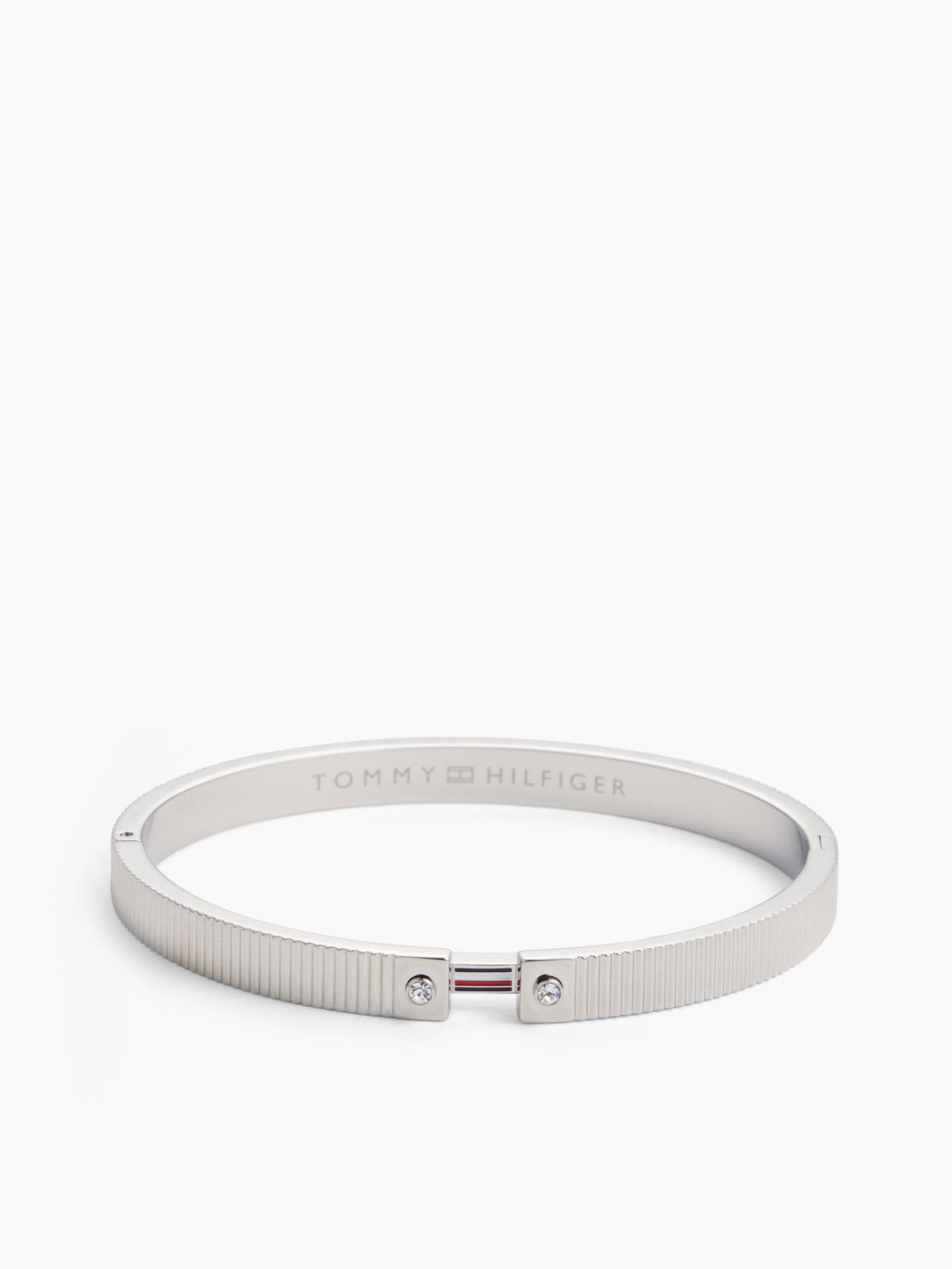 Tommy Hilfiger Signature Stripe Ridged Bangle Bracelet