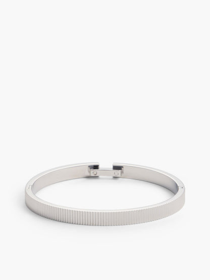 Tommy Hilfiger Signature Stripe Ridged Bangle Bracelet