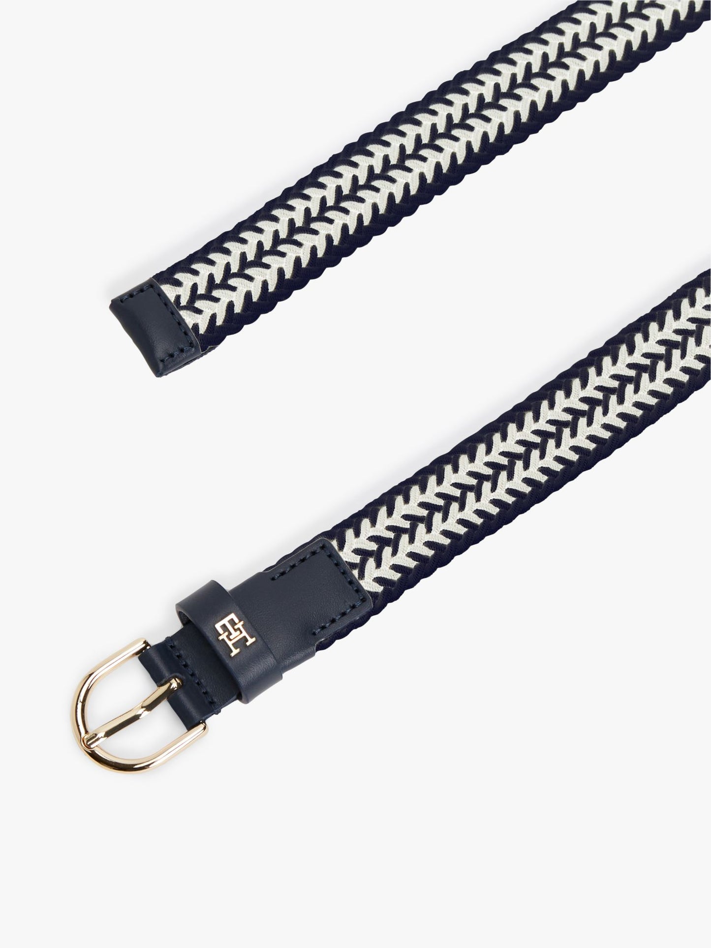 Tommy Hilfiger Rounded Buckle Woven Elastic Belt