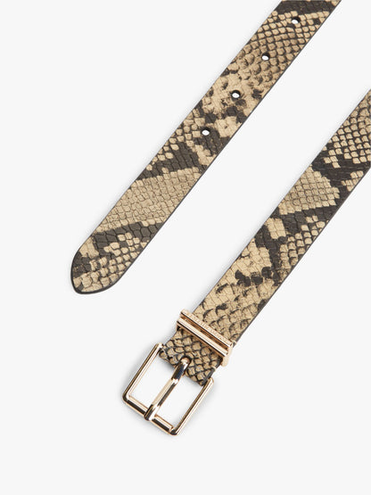 Tommy Hilfiger Snake-Embossed Leather Belt