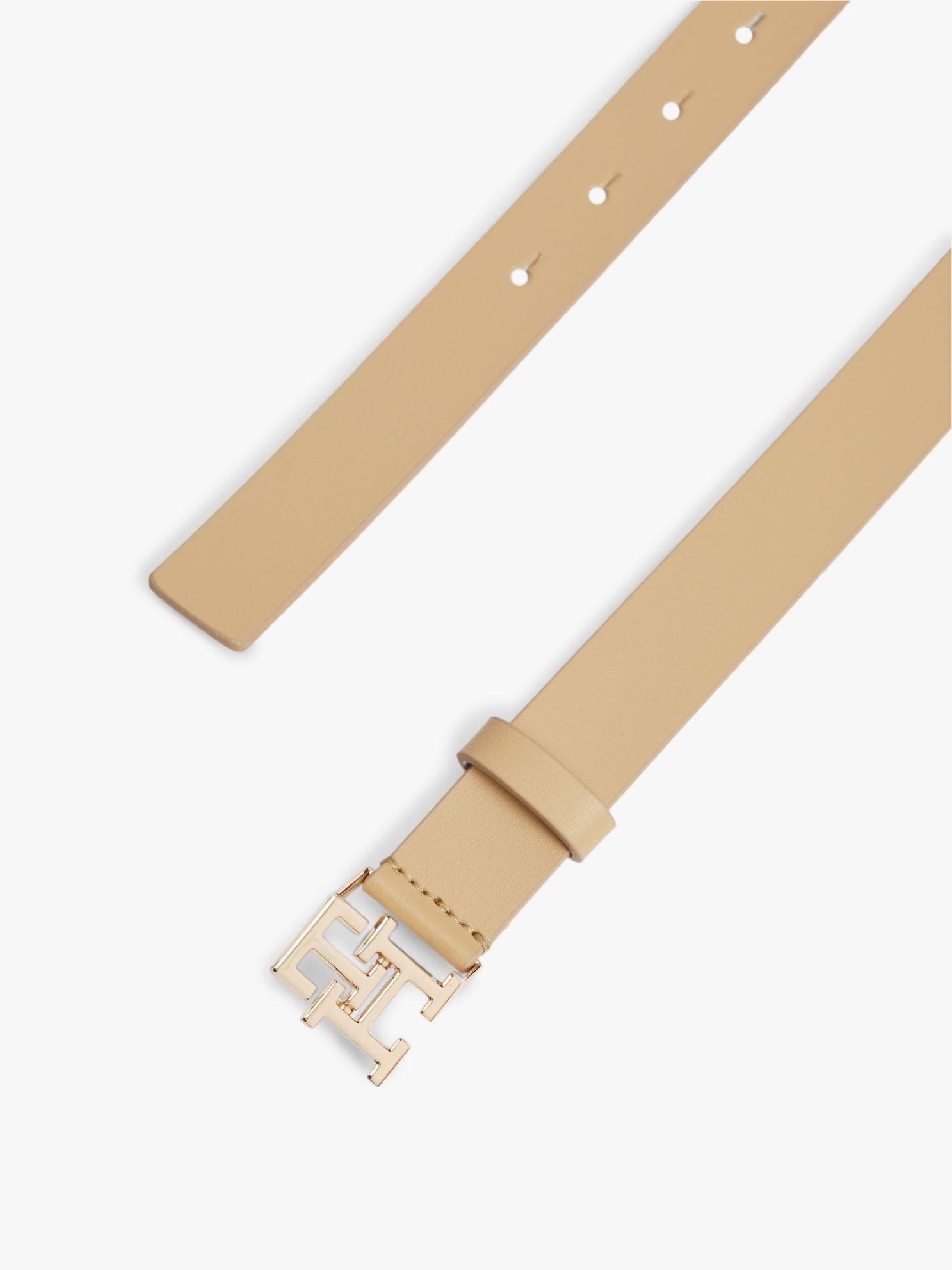 Tommy Hilfiger Monogram Buckle Leather Belt