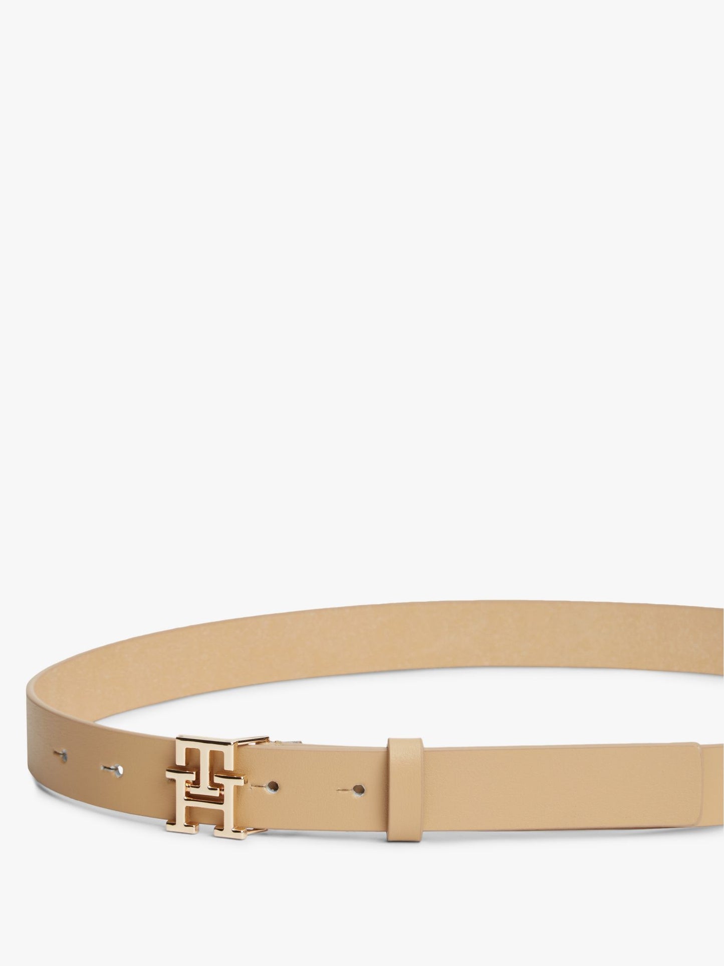 Tommy Hilfiger Monogram Buckle Leather Belt