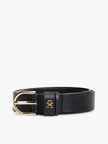 Tommy Hilfiger Monogram Slim Leather Belt