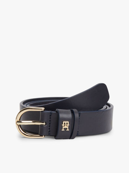 Tommy Hilfiger Monogram Slim Leather Belt
