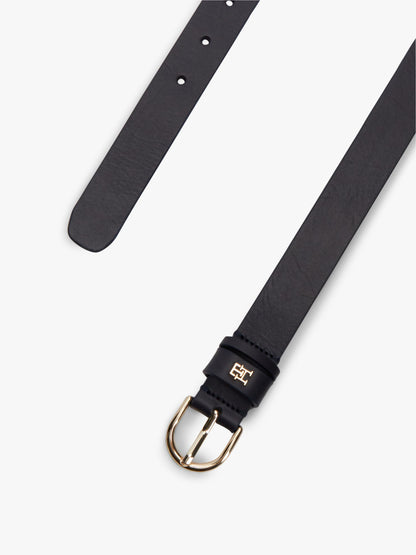 Tommy Hilfiger Monogram Slim Leather Belt