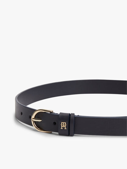 Tommy Hilfiger Monogram Slim Leather Belt