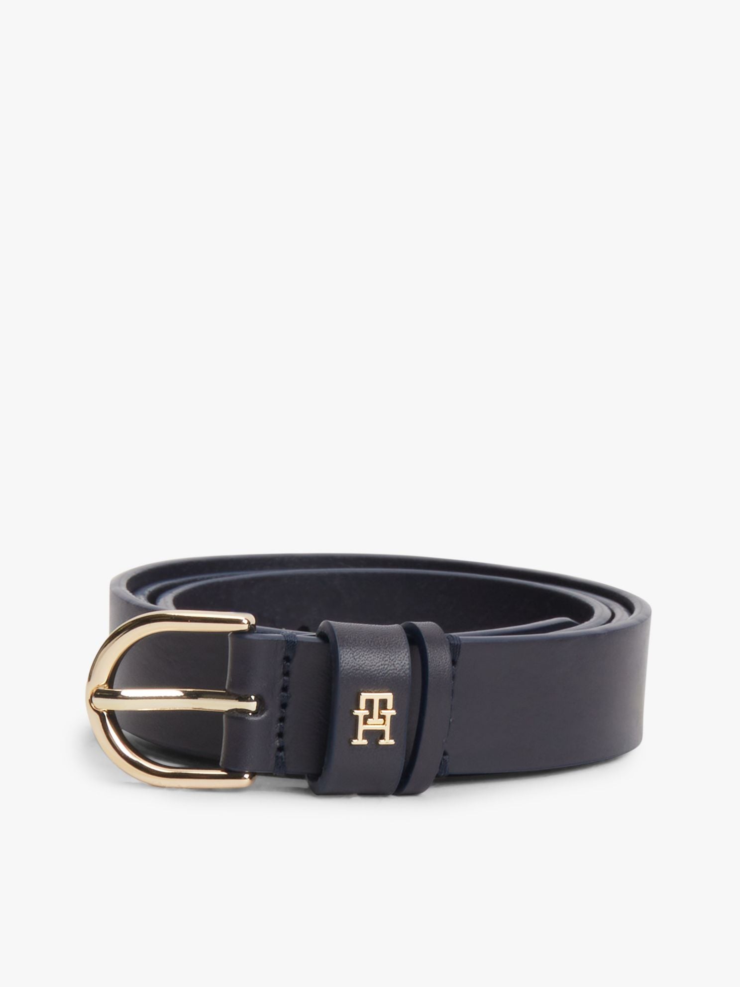 Tommy Hilfiger Monogram Slim Leather Belt