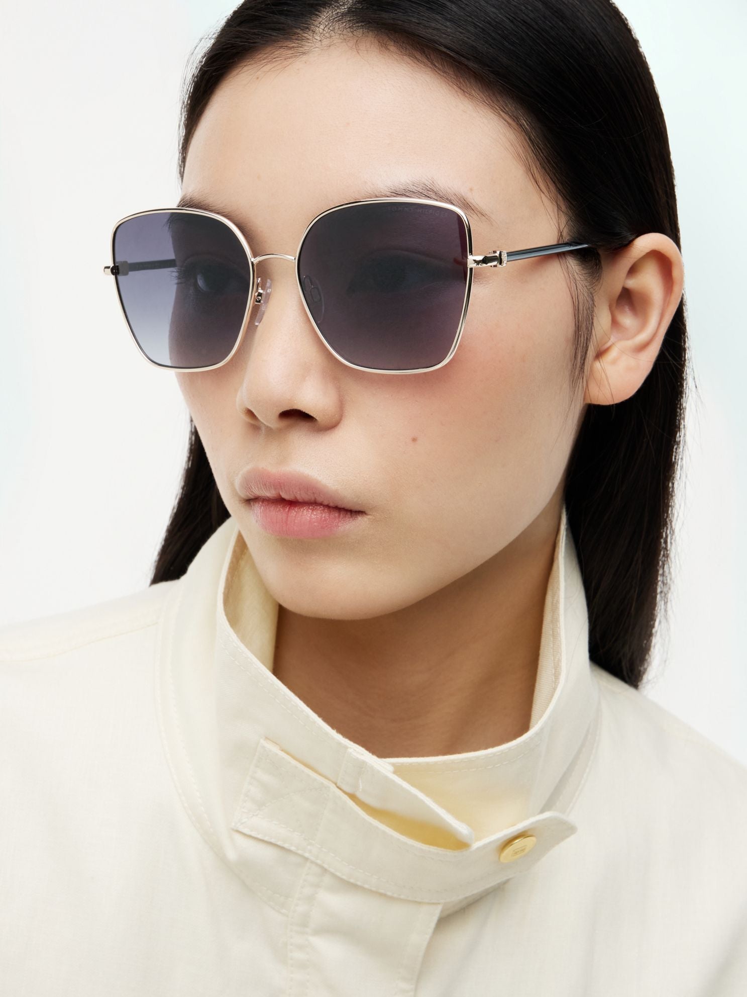 Tommy Hilfiger Metal Butterfly Frame Sunglasses