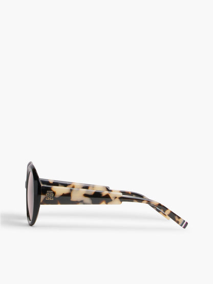 Tommy Hilfiger Bold Round Frame Acetate Sunglasses