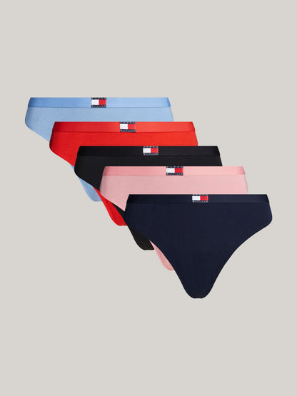 Tommy Hilfiger Flag Logo Thong 5-Pack