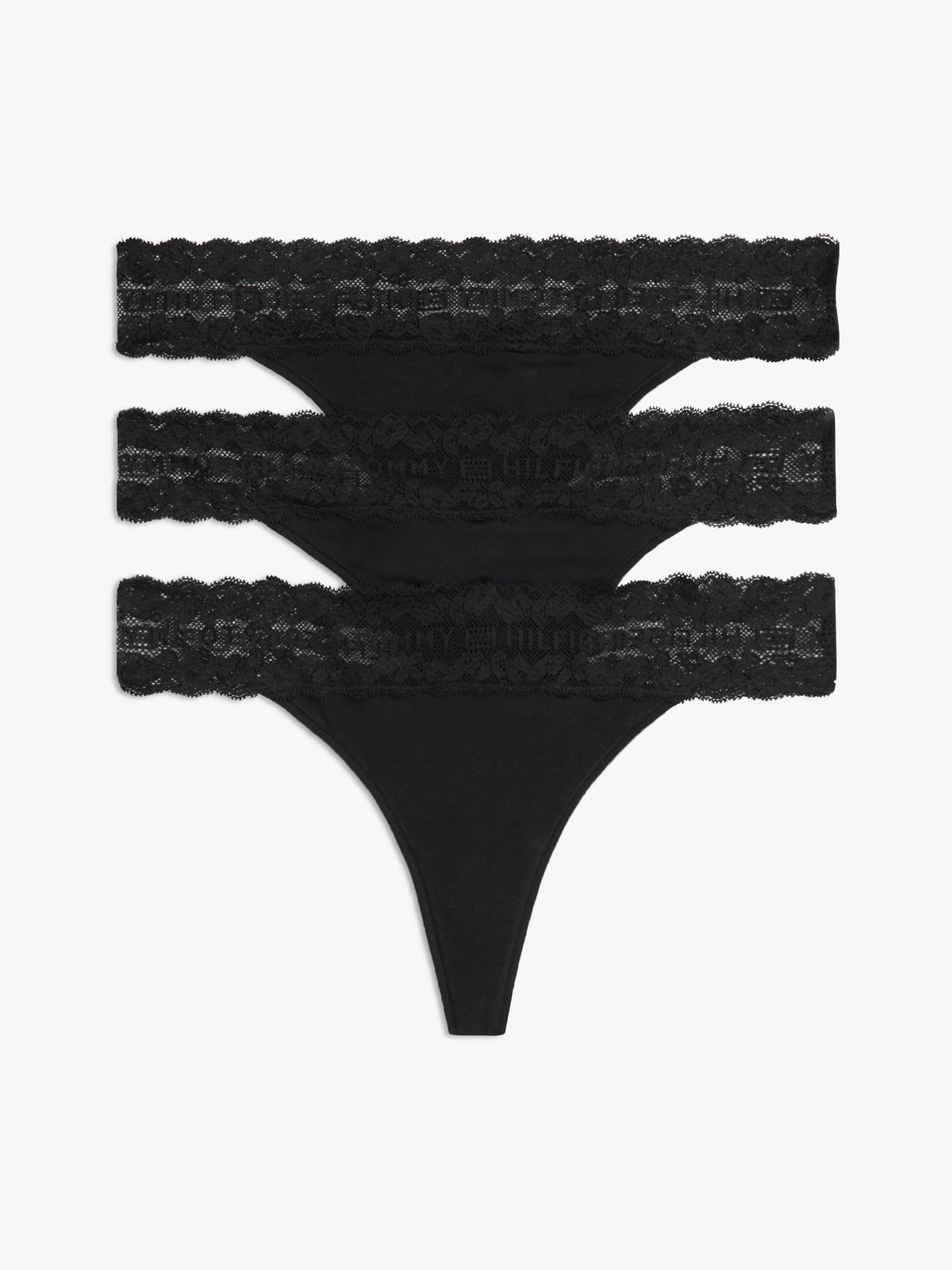 Tommy Hilfiger Lace-Trim Thong 3-Pack