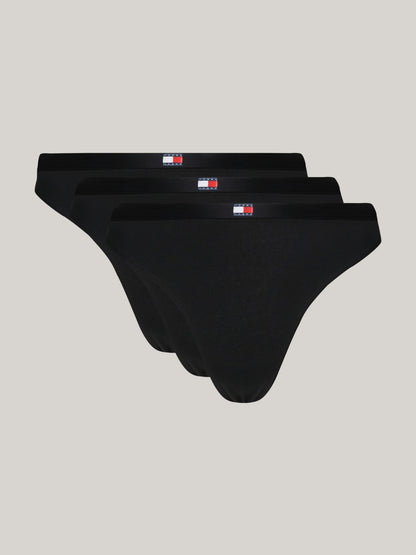 Tommy Hilfiger Tommy Jeans Flag Logo Thong 3-Pack