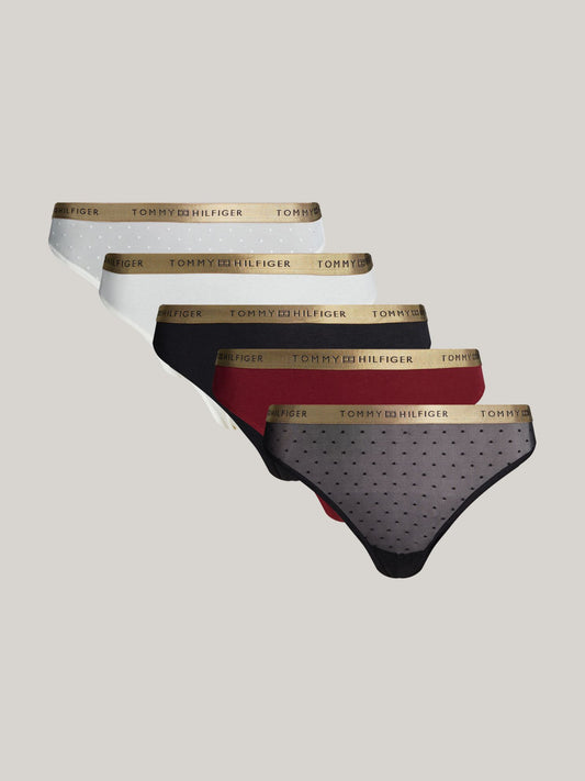 Tommy Hilfiger Logo Waistband Thong 5-Pack