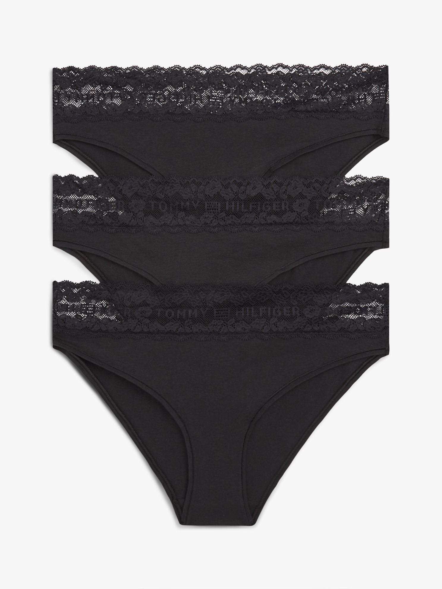 Tommy Hilfiger Lace-Trim Bikini Brief 3-Pack