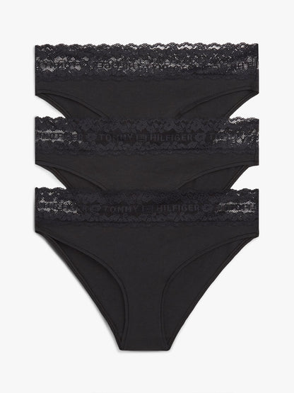 Tommy Hilfiger Lace-Trim Bikini Brief 3-Pack