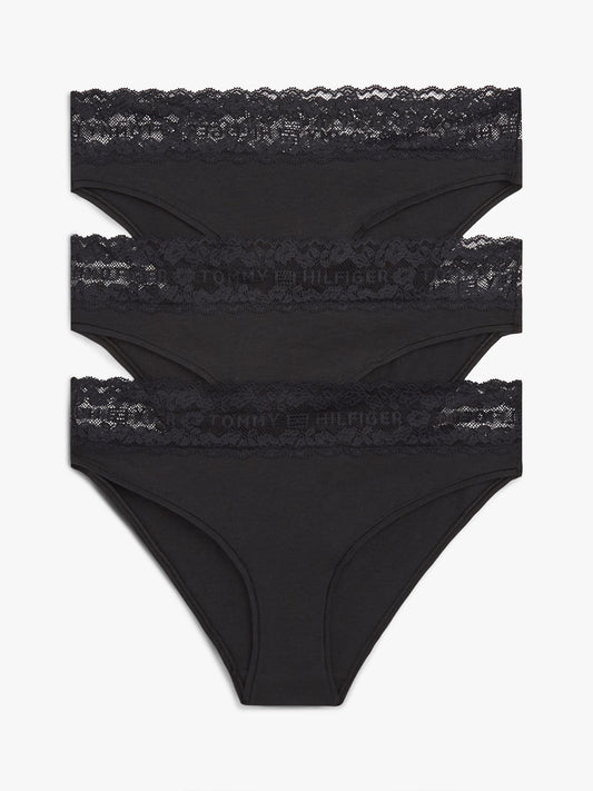 Tommy Hilfiger Lace-Trim Bikini Brief 3-Pack
