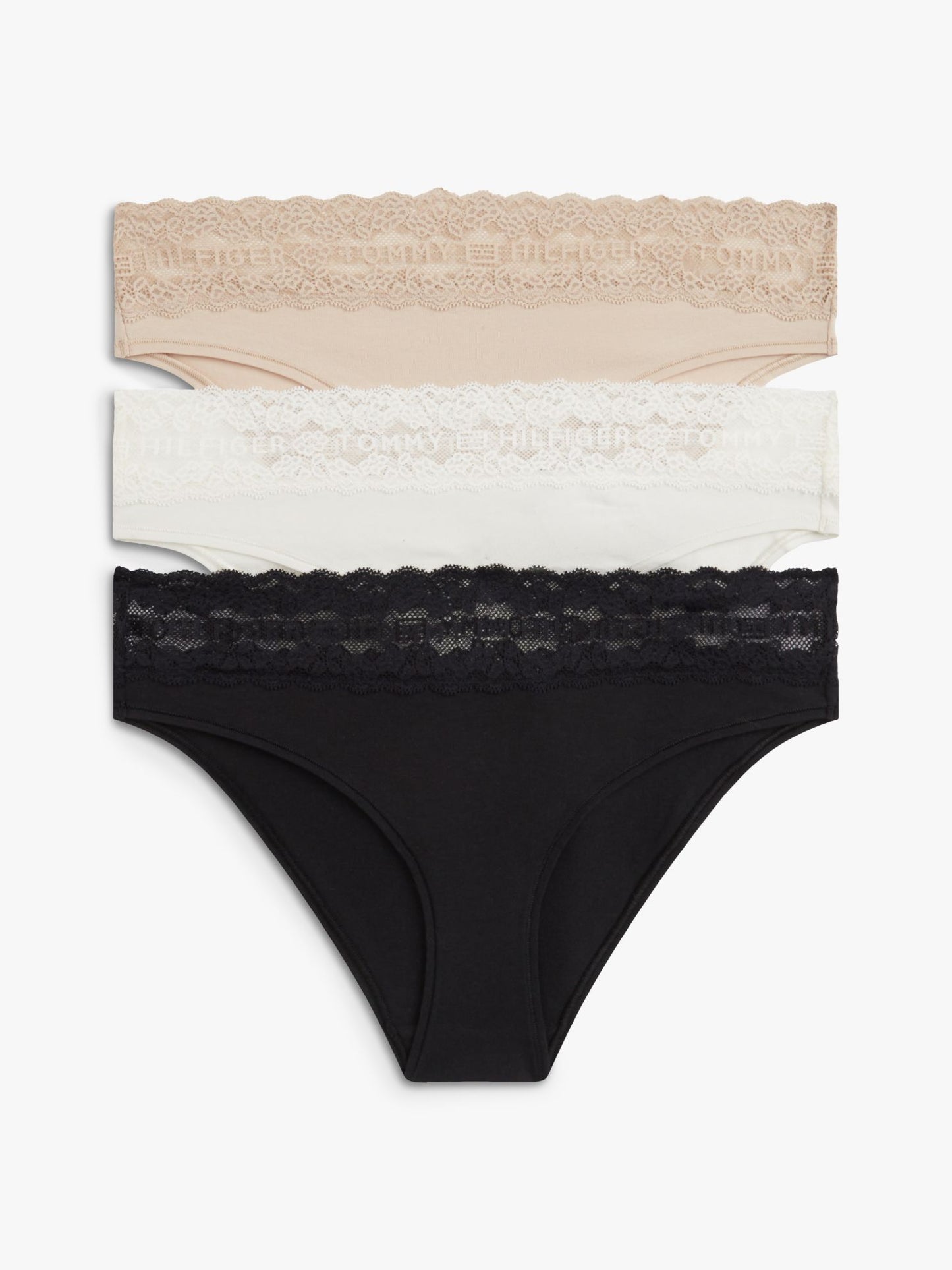 Tommy Hilfiger Lace-Trim Bikini Brief 3-Pack