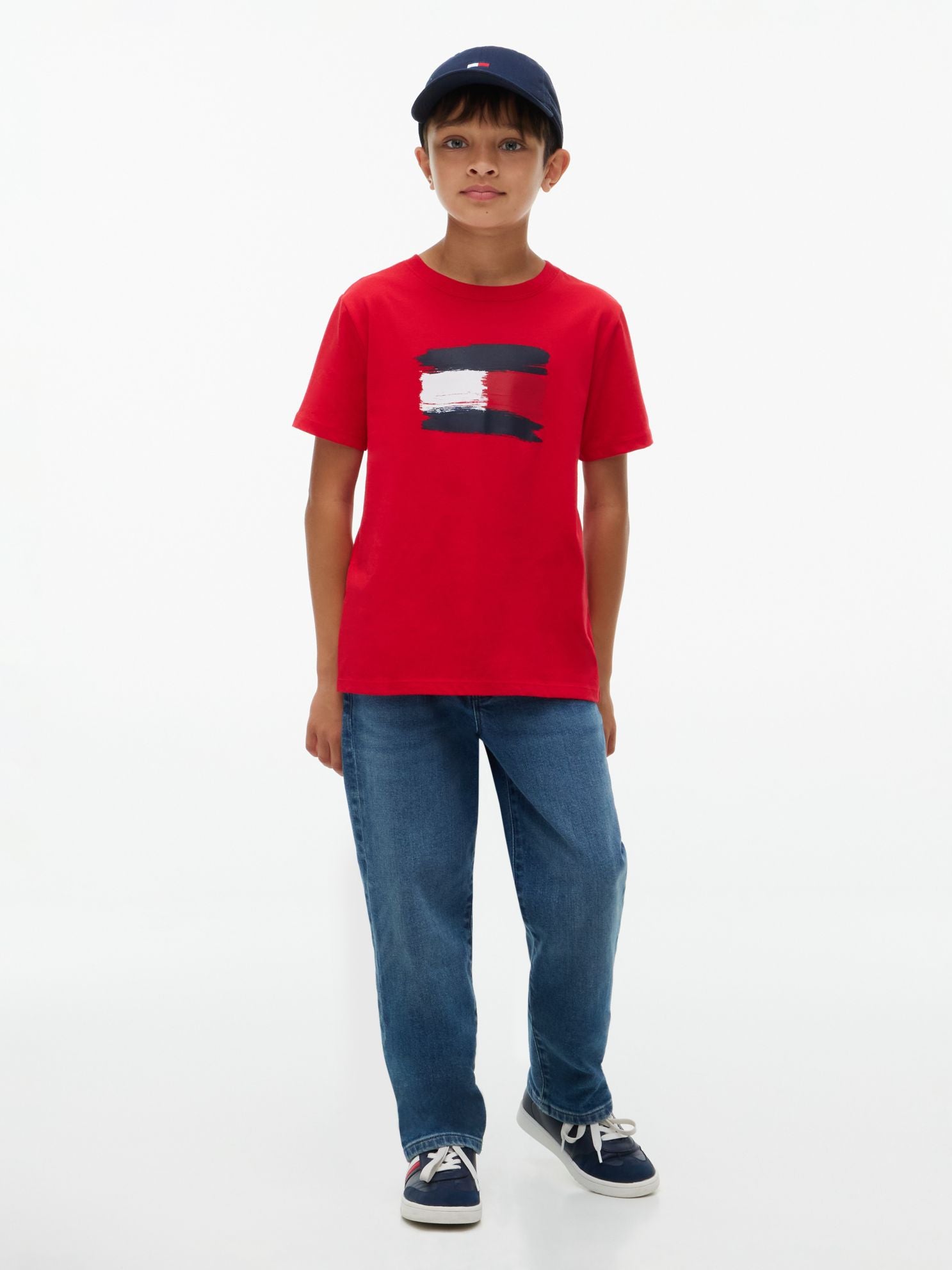 Tommy Hilfiger Kids' Paintbrush Flag T-Shirt