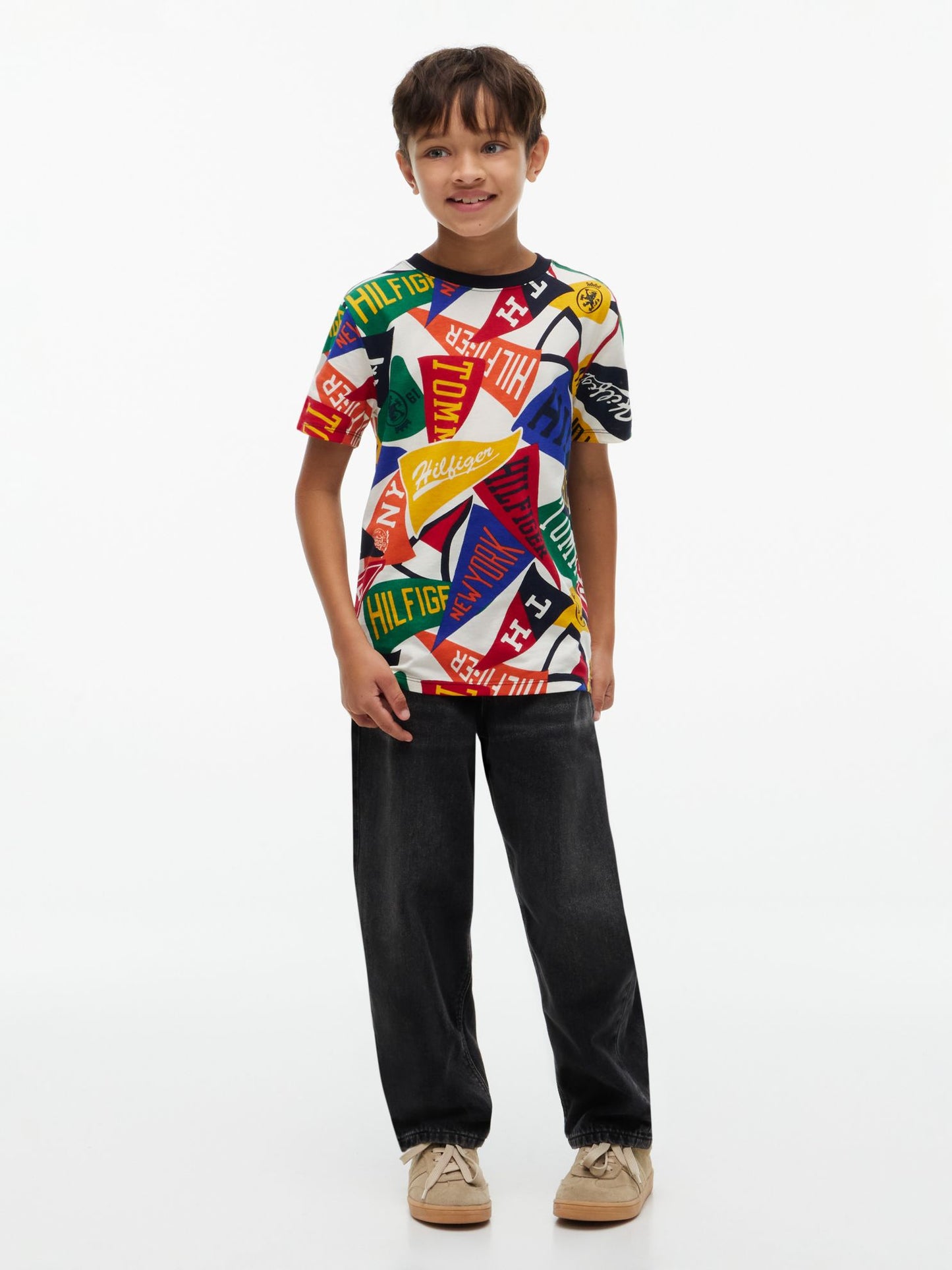 Tommy Hilfiger Kids' Allover Varsity Pennant T-Shirt