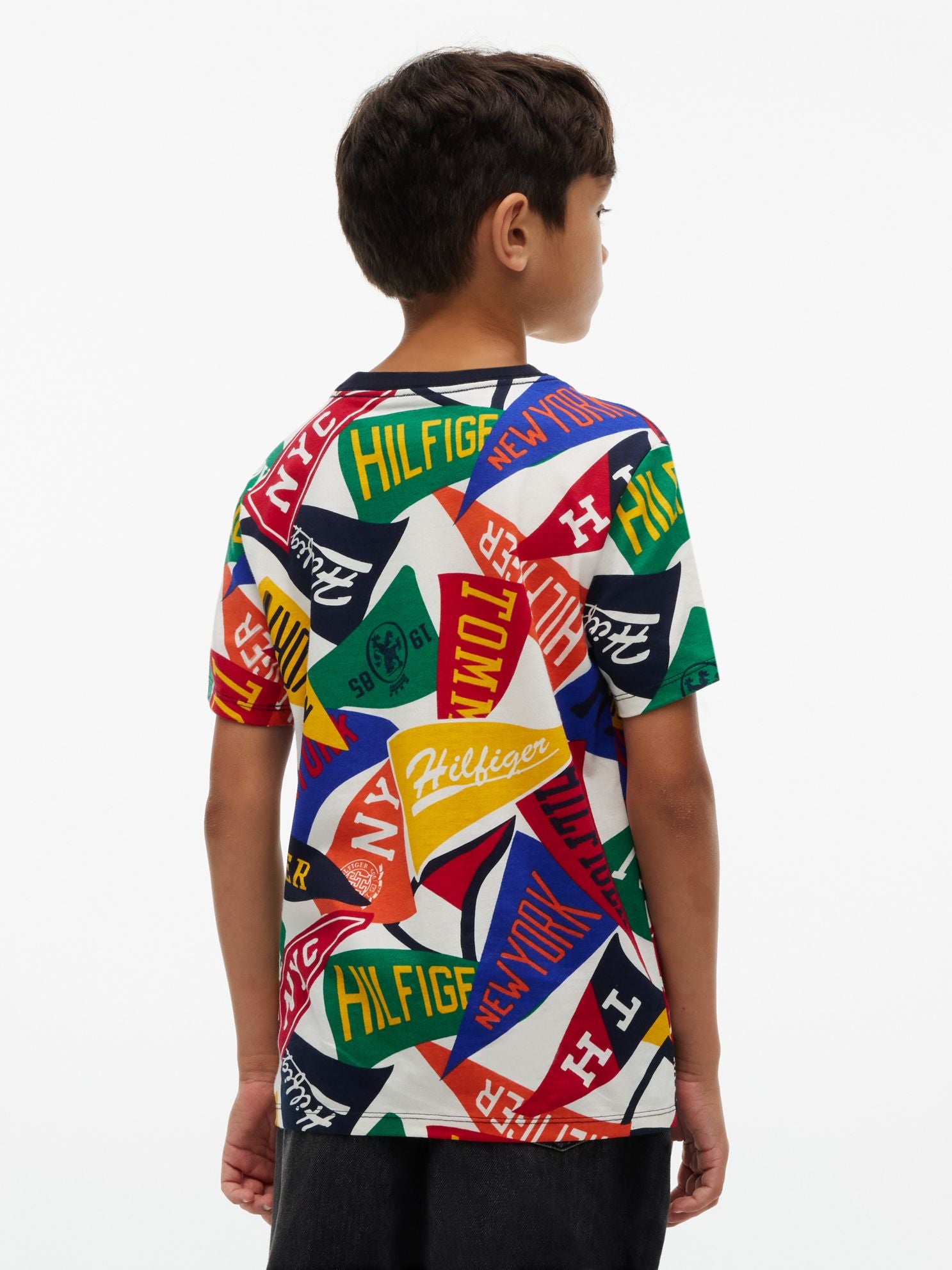 Tommy Hilfiger Kids' Allover Varsity Pennant T-Shirt