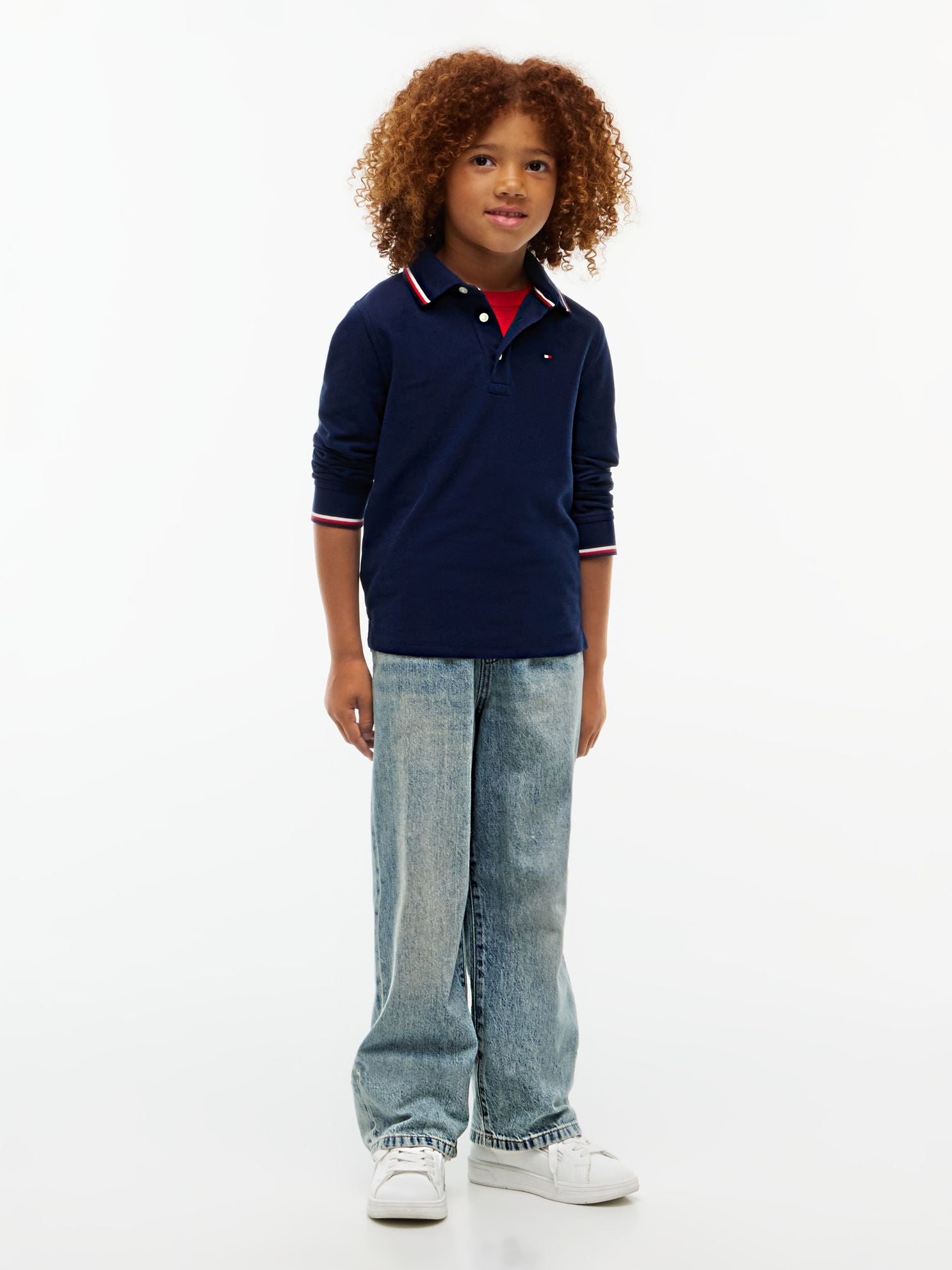 Tommy Hilfiger Kids' Long-Sleeve Tommy Wicking Polo