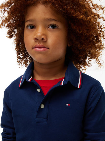Tommy Hilfiger Kids' Long-Sleeve Tommy Wicking Polo