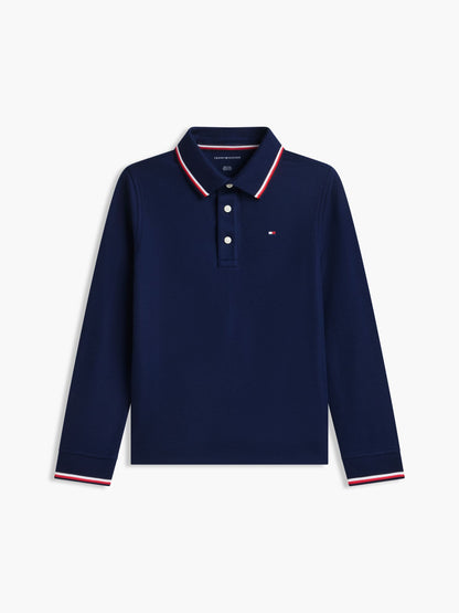 Tommy Hilfiger Kids' Long-Sleeve Tommy Wicking Polo