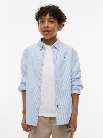 Tommy Hilfiger Kids' Striped Stretch Oxford Shirt