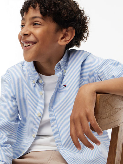 Tommy Hilfiger Kids' Striped Stretch Oxford Shirt