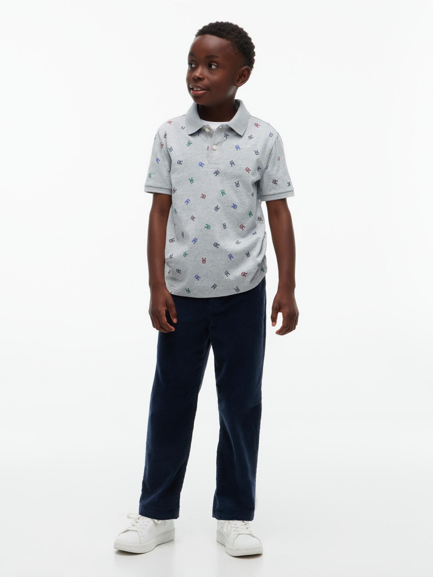 Tommy Hilfiger Kids' Allover Monogram Polo
