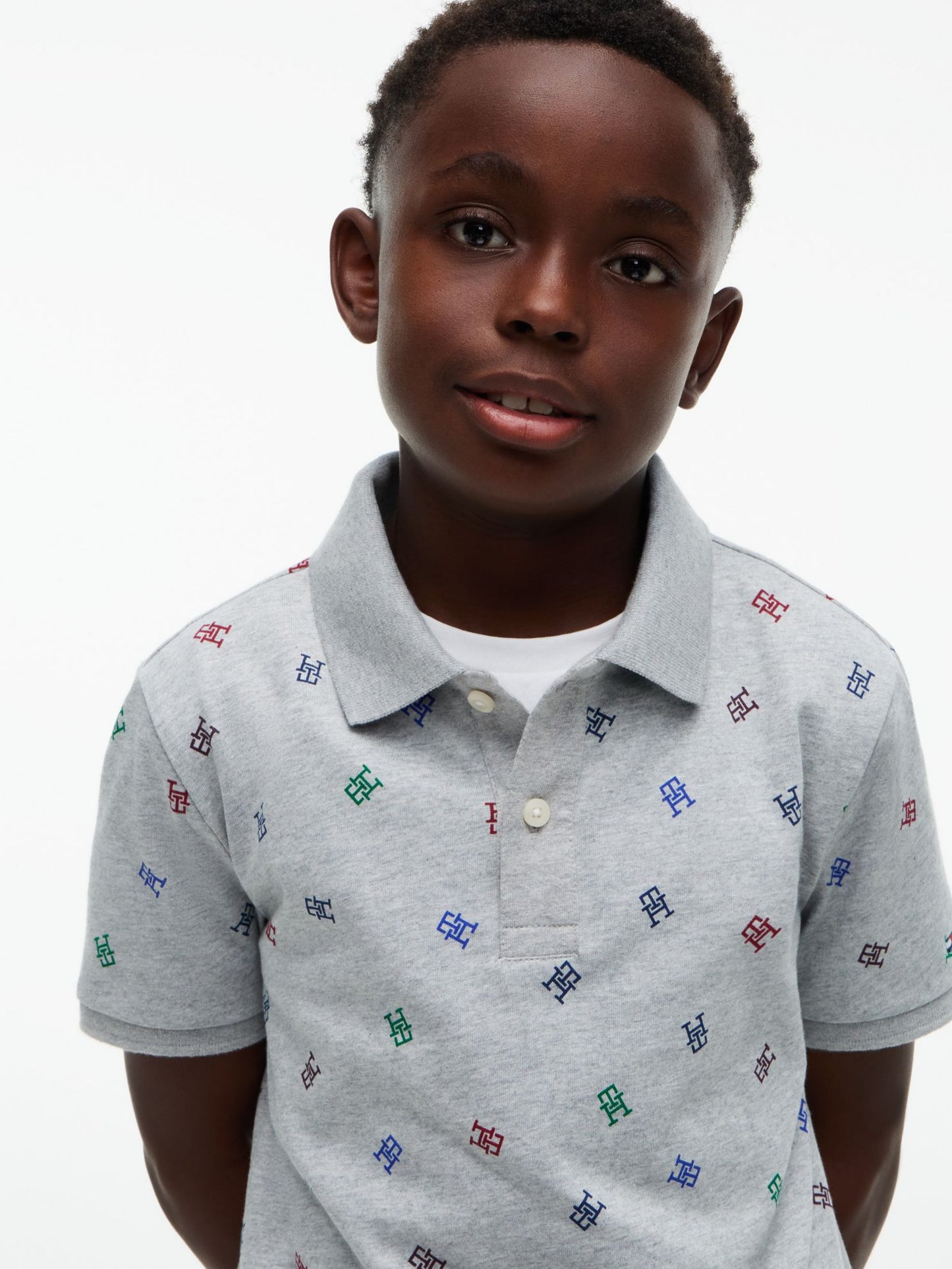 Tommy Hilfiger Kids' Allover Monogram Polo