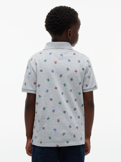 Tommy Hilfiger Kids' Allover Monogram Polo