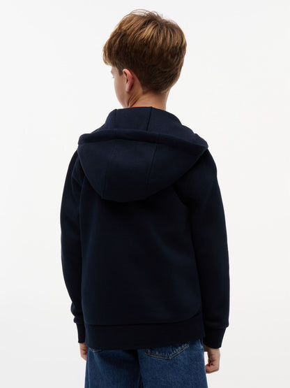 Tommy Hilfiger Kids' Mixed Media Hooded Quilted Jacket