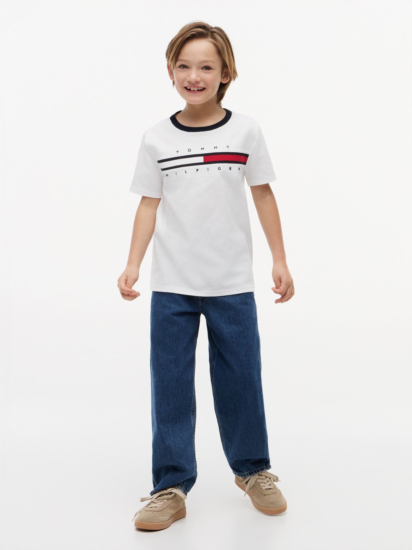 Tommy Hilfiger Kids' Flag Stripe Logo T-Shirt