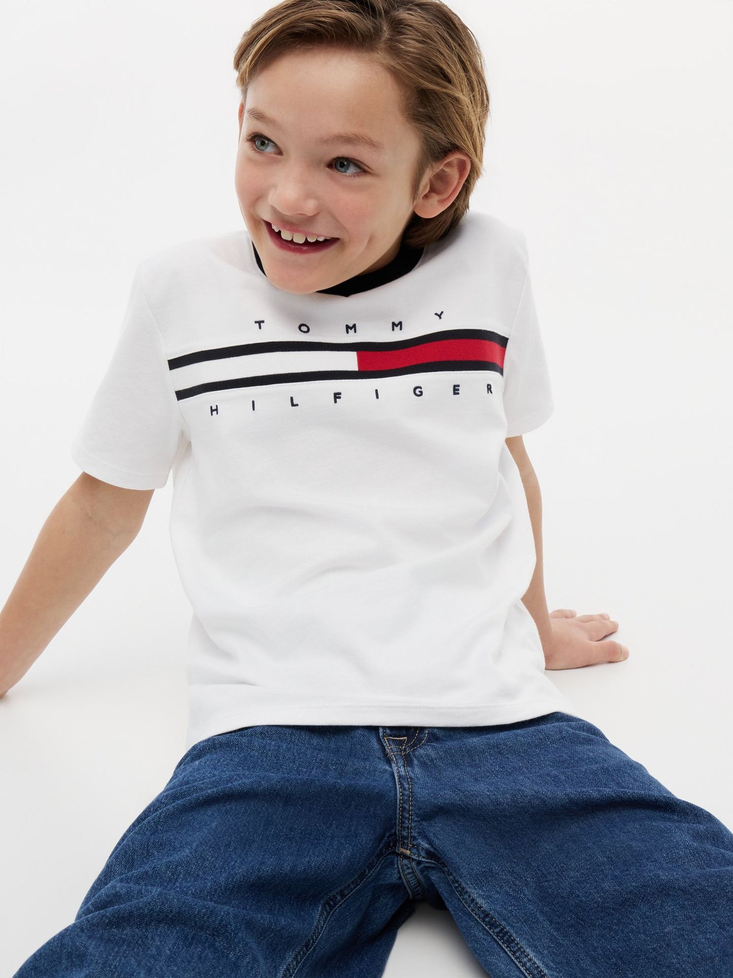 Tommy Hilfiger Kids' Flag Stripe Logo T-Shirt