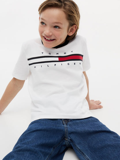 Tommy Hilfiger Kids' Flag Stripe Logo T-Shirt