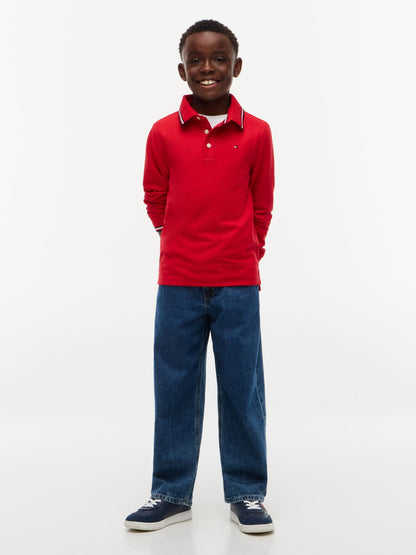 Tommy Hilfiger Kids' Long-Sleeve Tommy Wicking Polo