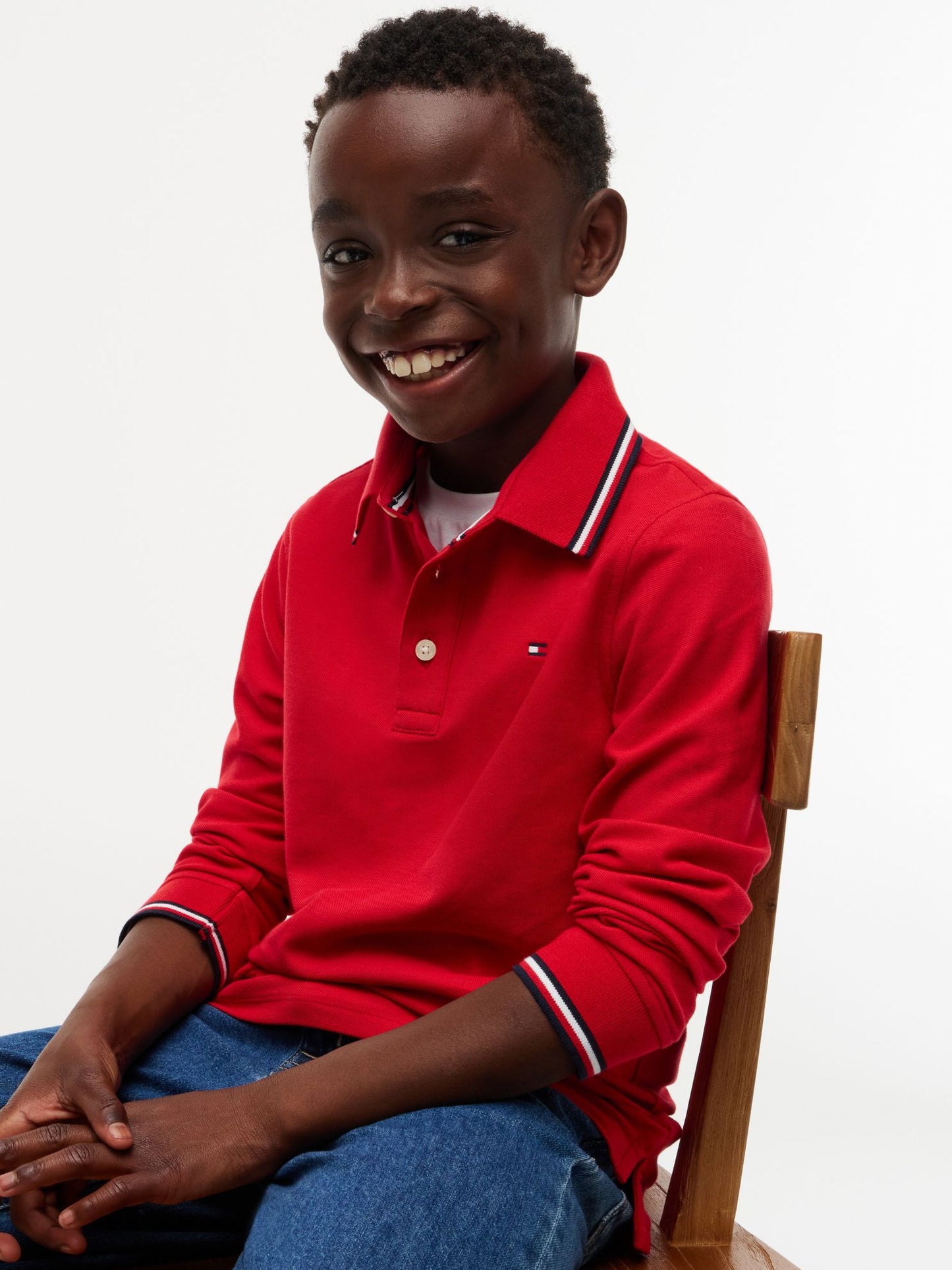Tommy Hilfiger Kids' Long-Sleeve Tommy Wicking Polo
