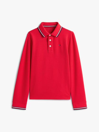Tommy Hilfiger Kids' Long-Sleeve Tommy Wicking Polo