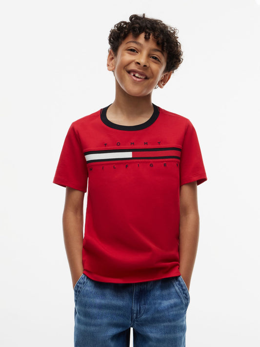 Tommy Hilfiger Kids' Flag Stripe Logo T-Shirt