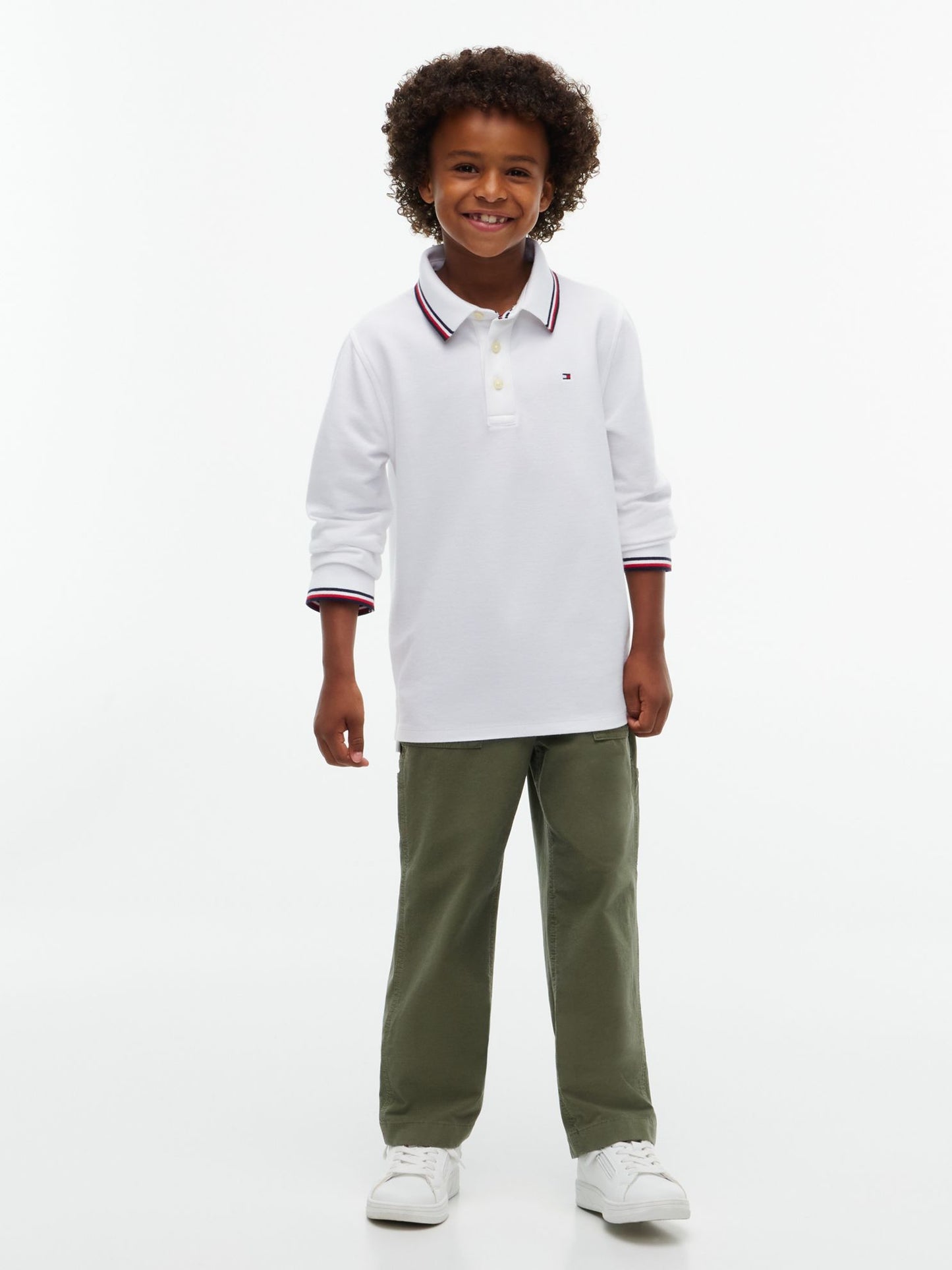 Tommy Hilfiger Kids' Long-Sleeve Tommy Wicking Polo