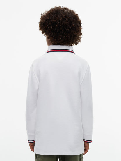 Tommy Hilfiger Kids' Long-Sleeve Tommy Wicking Polo