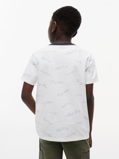 Tommy Hilfiger Kids' Signature Flag Stripe Logo T-Shirt