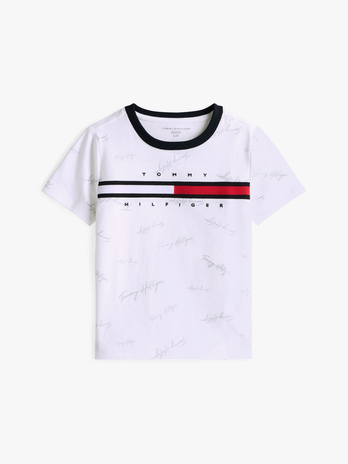 Tommy Hilfiger Kids' Signature Flag Stripe Logo T-Shirt
